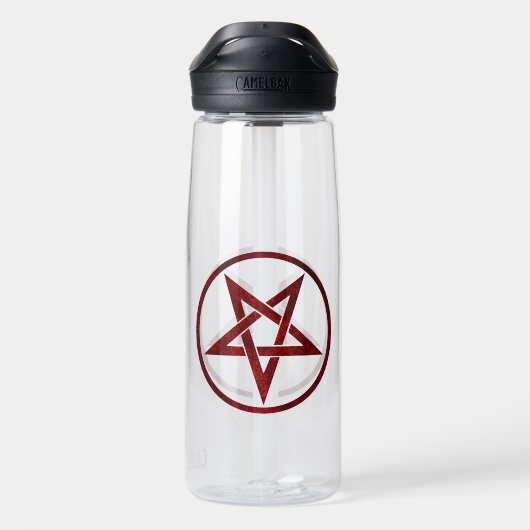 Red Devil Pentagram Trinkflasche (Rückseite)