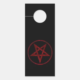 Red Devil Pentagram Türanhänger