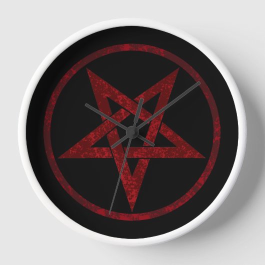 Red Devil Pentagram Uhr (Vorderseite)