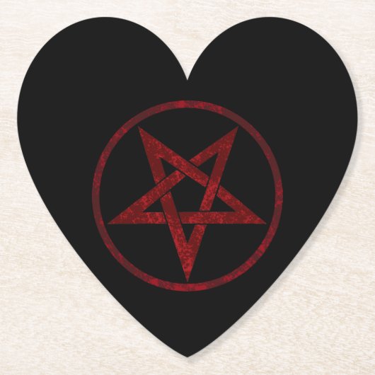Red Devil Pentagram Untersetzer (Vorderseite)