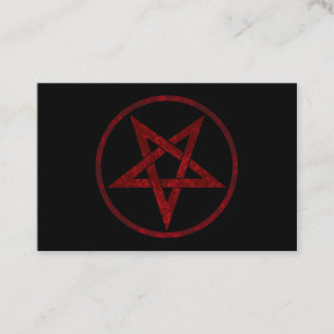Red Devil Pentagram Visitenkarte