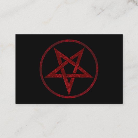 Red Devil Pentagram Visitenkarte (Vorderseite)