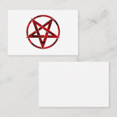 Red Devil Pentagram Visitenkarte (Vorne/Hinten)