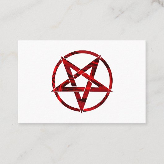 Red Devil Pentagram Visitenkarte (Vorderseite)