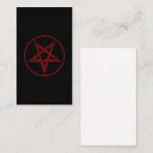 Red Devil Pentagram Visitenkarte (Vorne/Hinten)