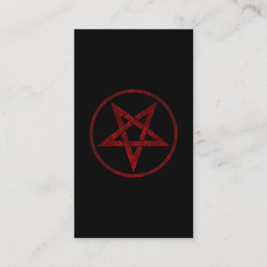 Red Devil Pentagram Visitenkarte (Vorderseite)