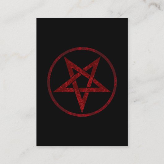 Red Devil Pentagram Visitenkarte (Vorderseite)