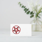 Red Devil Pentagram Visitenkarte (Stehend Vorderseite)