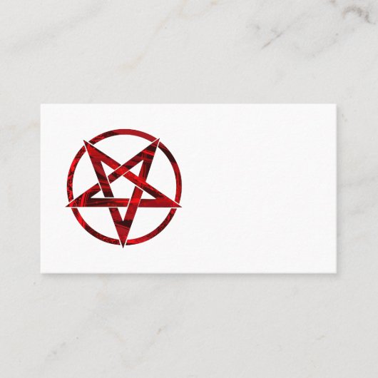 Red Devil Pentagram Visitenkarte (Vorderseite)