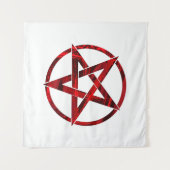 Red Devil Pentagram Wandteppich (Vorderseite (Horizontal))