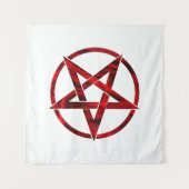 Red Devil Pentagram Wandteppich (Vorderseite)
