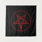Red Devil Pentagram Wandteppich (Vorderseite)
