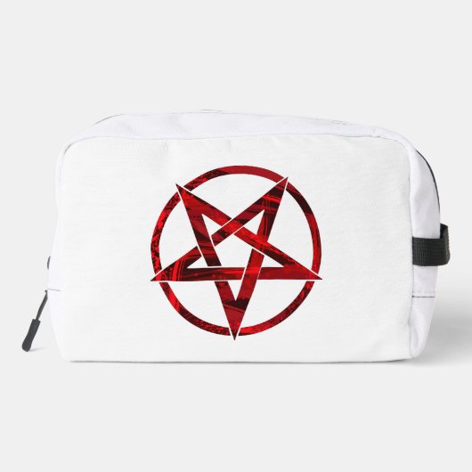 Red Devil Pentagram Waschbeutel (Rückseite)
