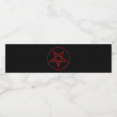 Red Devil Pentagram Wasserflaschenetikett (Einzelnes Label)