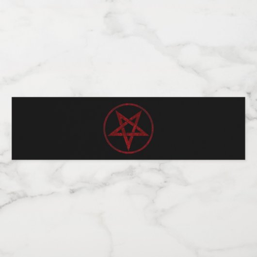 Red Devil Pentagram Wasserflaschenetikett (Einzelnes Label)