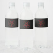 Red Devil Pentagram Wasserflaschenetikett (Flaschen)