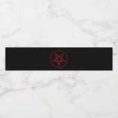 Red Devil Pentagram Wasserflaschenetikett (Einzelnes Label)
