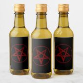 Red Devil Pentagram Weinetikett (Flaschen)