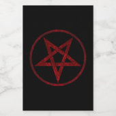 Red Devil Pentagram Weinetikett (Einzelnes Label)