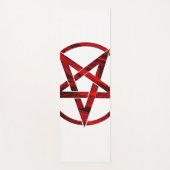 Red Devil Pentagram Yogamatte (Vorderseite)