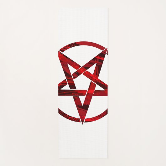 Red Devil Pentagram Yogamatte (Vorderseite)