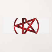 Red Devil Pentagram Yogamatte (Vorderseite (Horizontal))