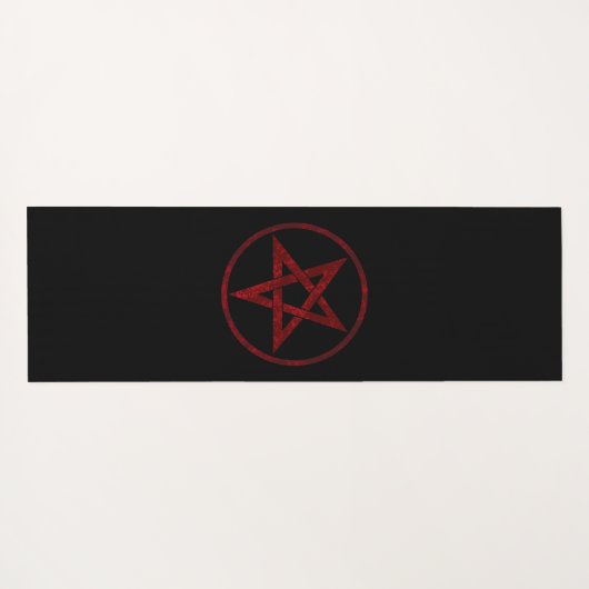 Red Devil Pentagram Yogamatte (Rückseite (Horizontal))