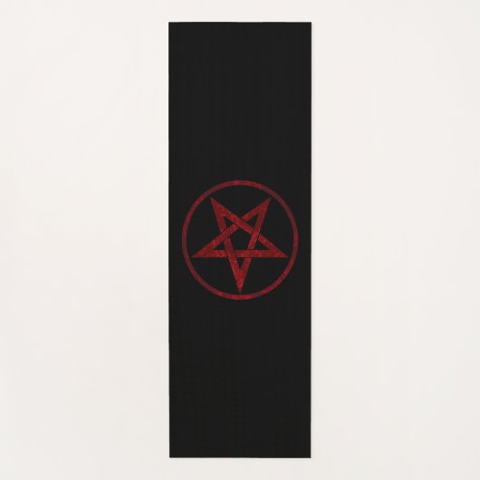 Red Devil Pentagram Yogamatte (Vorderseite)