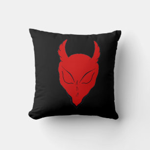 RED DEVIL PILLOW DEKORATIVE ART DRUCKEN KISSEN