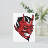 Red Devil Postkarte (Stehend Vorderseite)