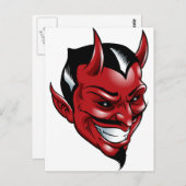 Red Devil Postkarte (Vorne/Hinten)
