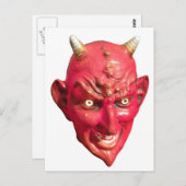 Red Devil Satan Demon Hell Horns Postkarte (Vorne/Hinten)