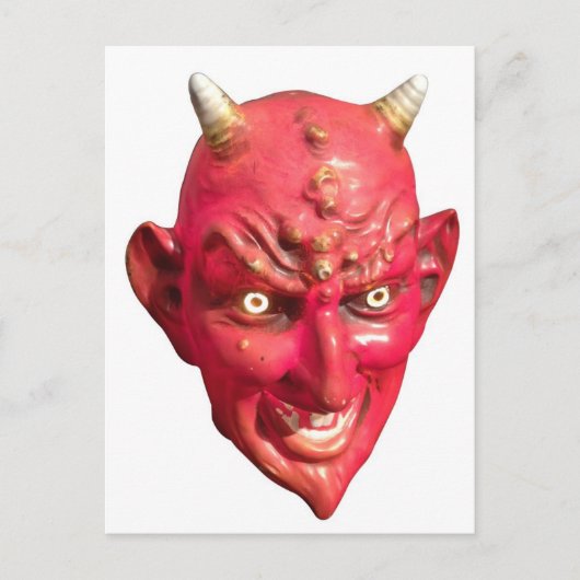 Red Devil Satan Demon Hell Horns Postkarte (Vorderseite)