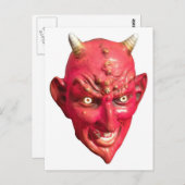 Red Devil Satan Demon Hell Horns Postkarte (Vorne/Hinten)