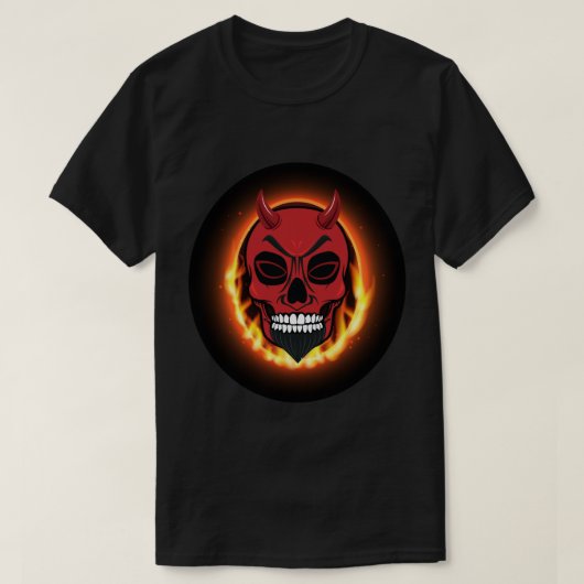 Red Devil Skeleton Demon Tshirt (Design vorne)