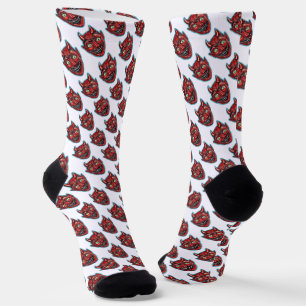 Red Devil Vintag Halloweenys Socken
