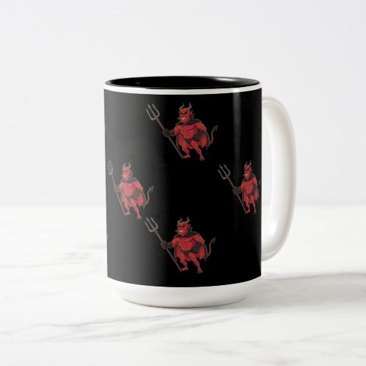 Red Devil Zweifarbige Tasse (VorderseiteRechts)
