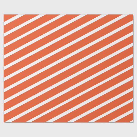 Red Diagonal Stripe festes Geschenk vorhanden Geschenkpapier (Flach)