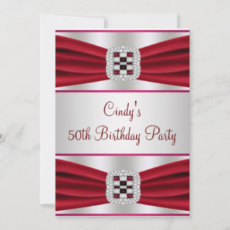 Red Diamond 50. Geburtstag Einladung