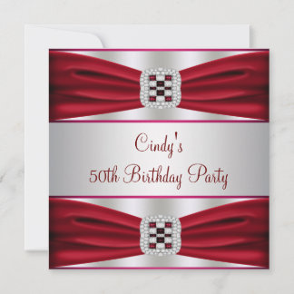 Red Diamond 50. Geburtstag Einladung