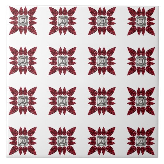 Red Diamond Art Fliese (Vorderseite)