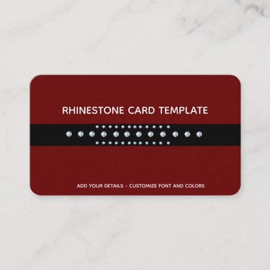 Red Diamond Designs - Kristall Visitenkarte (Vorderseite)