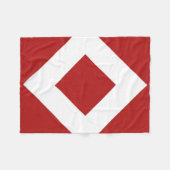Red Diamond, feine weiße Grenze Fleecedecke (Vorderseite (Horizontal))