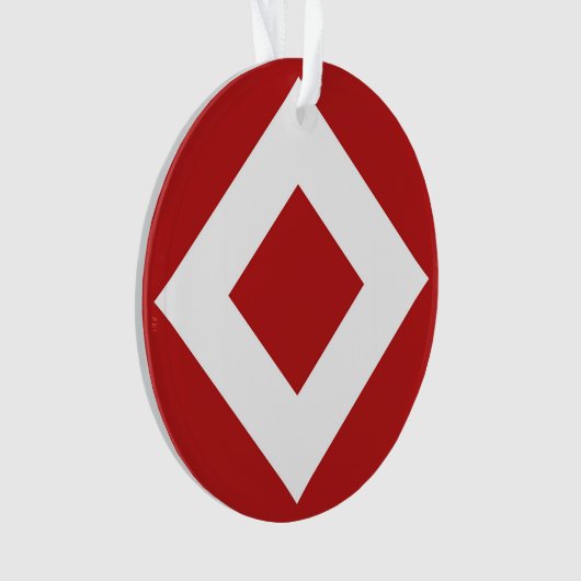 Red Diamond, feine weiße Grenze Ornament (Vorderseite)