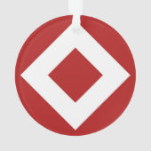 Red Diamond, feine weiße Grenze Ornament (Rückseite)