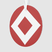 Red Diamond, feine weiße Grenze Ornament (Vorderseite)
