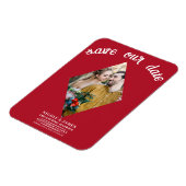 Red Diamond Foto Wedding Save the Date Magnet (Linke Seite)