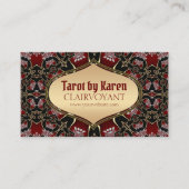 Red Diamond Golden Goddess Tarot Business Cards Visitenkarte (Vorderseite)