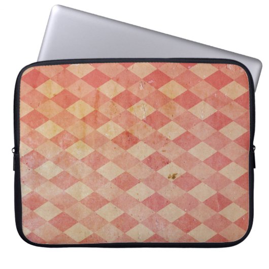 Red Diamond Grunge Laptop Computer Sleeve (Vorderseite)