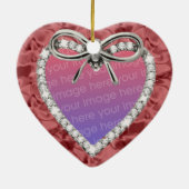 Red Diamond Heart Frame Ornament (Hinten)